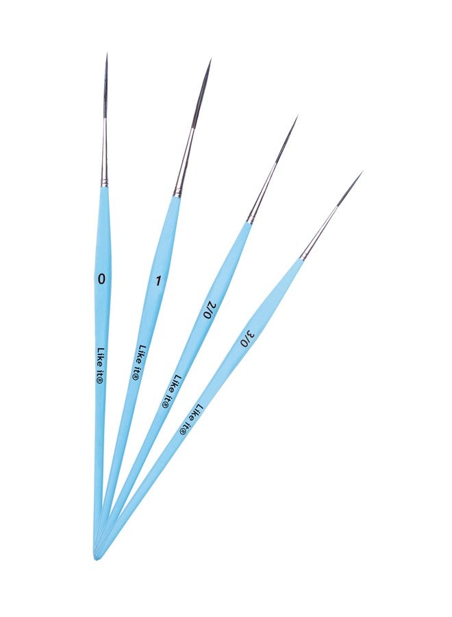 Like-It Like it Artist Premium Series Professional Paint Brushes (Long Liner Rigger Paint Brushes Set of 4) - Image 5